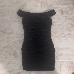 black mini dress
